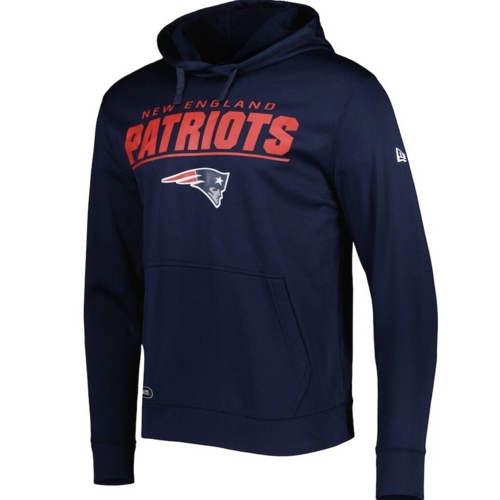 New Era Men's New England Patriots Combine Offside Navy Hoodie Size Large - Picture 2 of 2